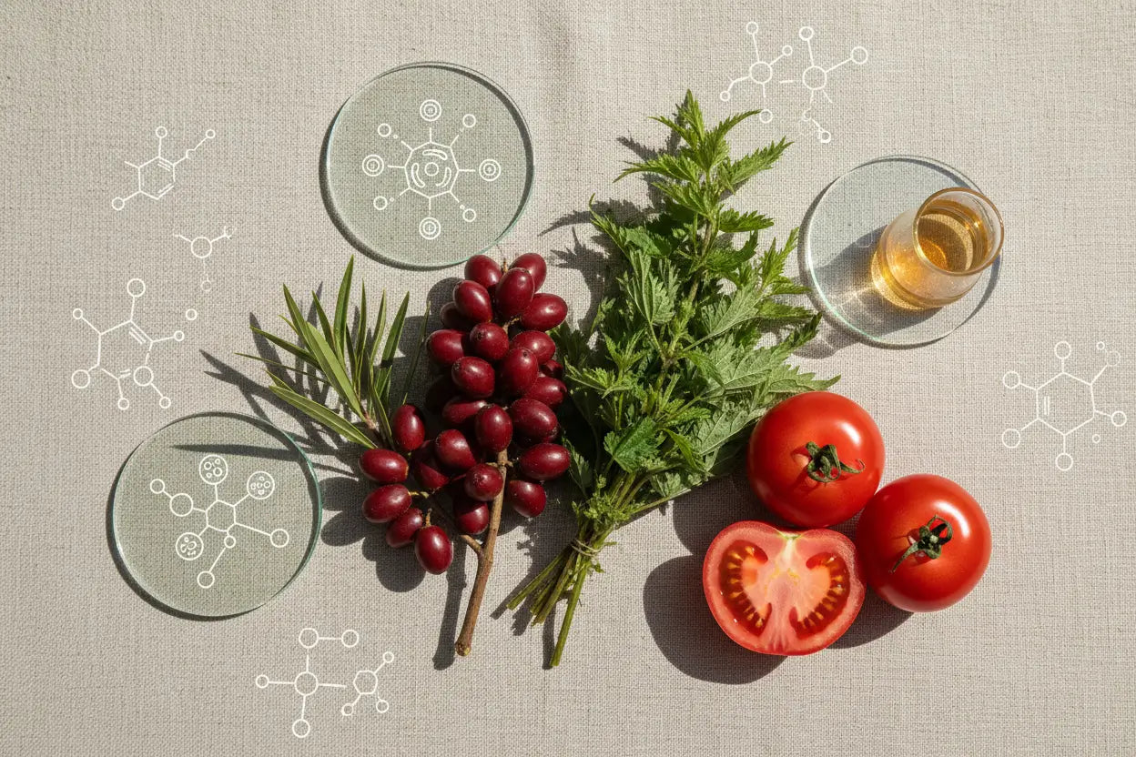 مكونات Afiyah Prostate+ الطبيعية - البلميط المنشاري، القراص، الطماطم والمكونات النباتية الطبيعية لدعم صحة البروستاتا