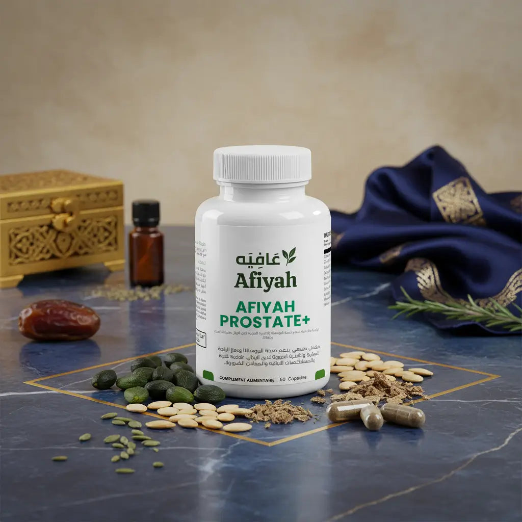 Afiyah Prostate+  تركيبة طبيعية متطورة لدعم صحة البروستاتا والراحة الحيوية للرجال