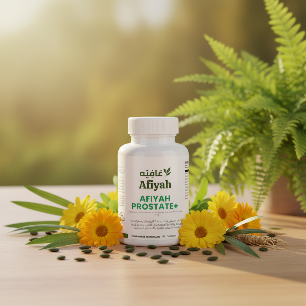Afiyah Prostate+  تركيبة طبيعية متطورة لدعم صحة البروستاتا والراحة الحيوية للرجال